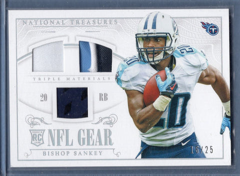 2014 Panini National Treasures NFL Gear Materials Triple Prime Bishop Stankey 16/25