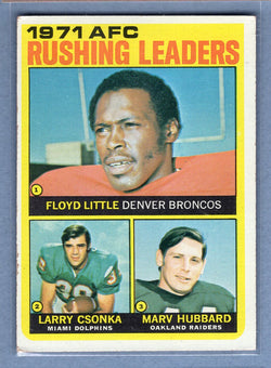 1972 Topps #1 Rushing Leaders (Csonka) VG-EX  GO326