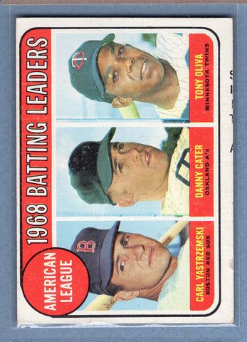1969 Topps #1 AL Batting Leaders (Yaz, etc.) EX   GO350