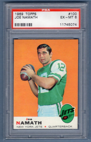 1969 Topps #100 Joe Namath PSA 6        GO103