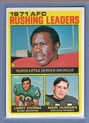 1972 Topps #1 Rushing Leaders (Csonka) EX   GO210