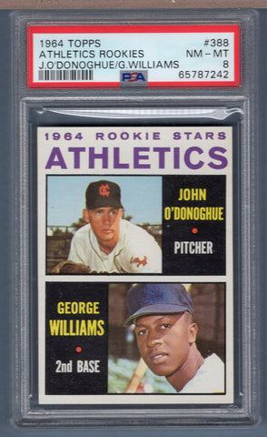 1964 Topps #388 Athletics Rookies (65787242) PSA 8