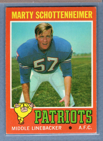 1971 Topps #3 Marty Schottenheimer (R) EX   GO260