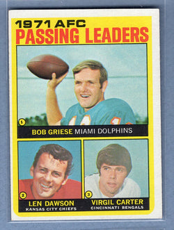 1972 Topps #3 Passing Leaders (Griese, Dawson) EX-MT  GO326