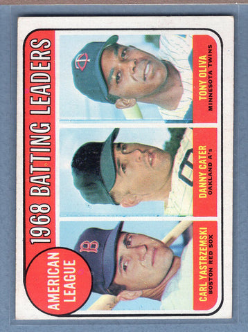 1969 Topps #1 AL Batting Leaders (Yaz, etc.)(b) EX-MT  GO850