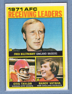 1972 Topps #5 Receiving Leaders (Biletnikoff) EX-MT  GO326