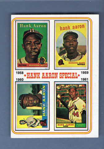 1974 Topps Baseball #3 Hank Aaron '58-'61 NM-MT 002