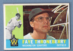 1960 Topps #9 Faye Throneberry(mk) VG  GO480