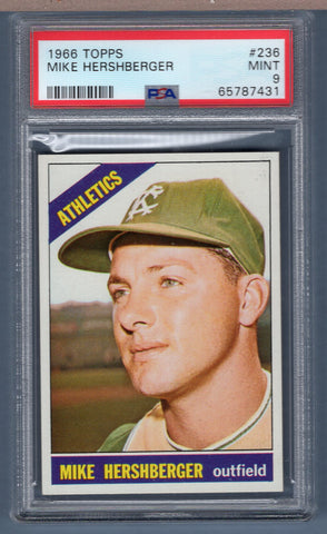1966 Topps #236 Mike Hershberger (65787431) PSA 9