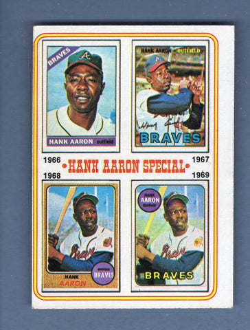 1974 Topps Baseball #5 Hank Aaron '66-'69 NM-MT 001