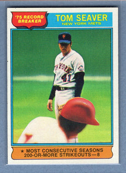 1976 Topps #5 Tom Seaver Record Breaker (HOF)  (e) EX-MT  GO450