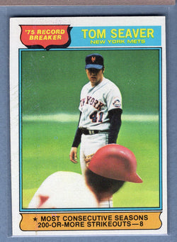 1976 Topps #5 Tom Seaver Record Breaker (HOF)  (f) EX   GO450