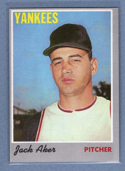 1970 Topps #43 Jack Aker  (a) EX-MT  GO200