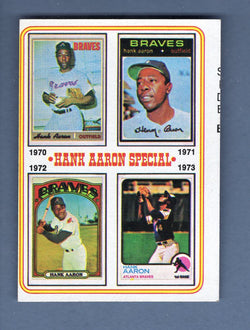 1974 Topps Baseball #6 Hank Aaron '70-'73 NM-MT 003
