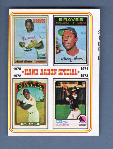1974 Topps Baseball #6 Hank Aaron '70-'73 NM-MT 003