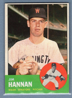1963 Topps #121 Jim Hannan EX-MT Set Break