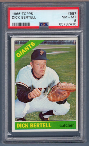 1966 Topps #587 Dick Bertell (65787410) PSA 8