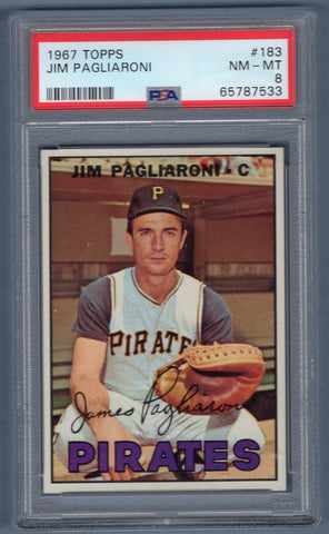 1967 Topps #183 Jim Pagliaroni (65787533) PSA 8