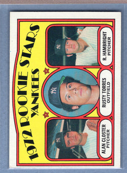 1972 Topps #124 Yankees Rookies (b) EX   BL01