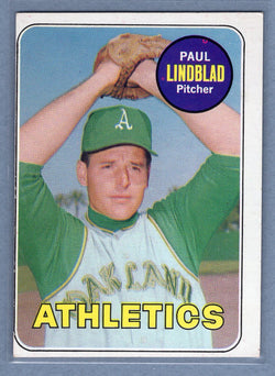 1969 Topps #449 Paul Lindblad EX  GO572