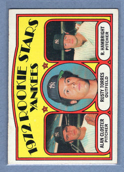 1972 Topps #124 Yankees Rookies (c) EX   BL01