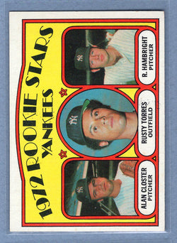 1972 Topps #124 Yankees Rookies  EX   BL01