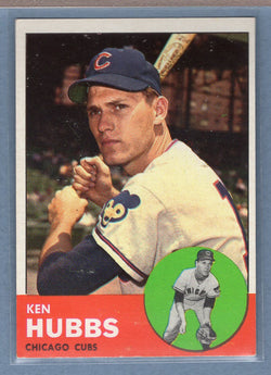 1963 Topps #15 Ken Hubbs Uncorrected Error EX-MT  GO522
