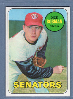 1969 Topps #607 Dick Bosman EX-MT  GO661