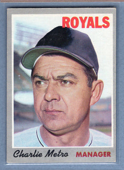 1970 Topps #16 Charlie Metro  (a) EX  GO900