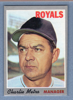 1970 Topps #16 Charlie Metro  (b) EX  GO900