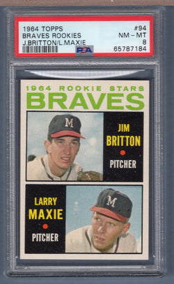 1964 Topps #94 Braves Rookies (65787184) PSA 8
