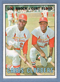 1967 Topps #63 Cards Clubbers (Brock, etc.) EX-MT  GO390