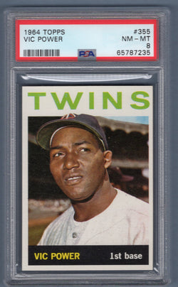 1964 Topps #355 Vic Power (65787235) PSA 8