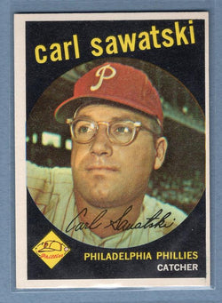 1959 Topps #56 Carl Sawatski EX-MT High Grade Set Break B