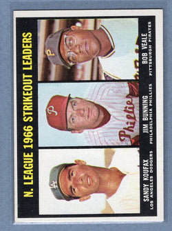 1967 Topps #238 NL Strikeout Leaders (Koufax) EX-MT  GO308