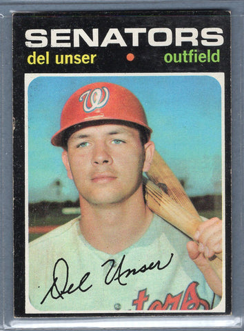 1971 Topps #33 Del Unser  EX  SB1