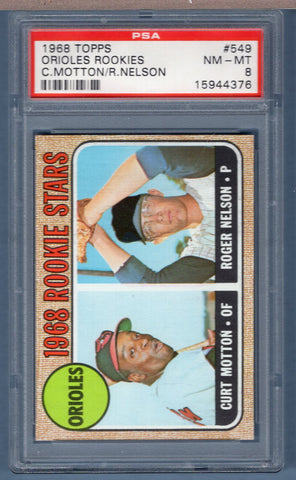 1968 Topps #549 Orioles Rookies (15944376) PSA 8