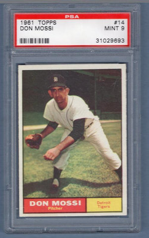 1961 Topps #14 Don Mossi PSA 9