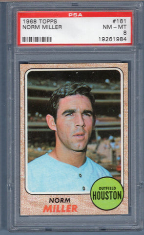 1968 Topps #161 Norm Miller (19261984) PSA 8