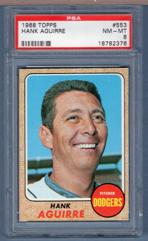 1968 Topps #553 Hank Aguirre (18782376) PSA 8