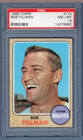1968 Topps #174 Bob Tillman (14278660) PSA 8