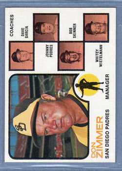 1973 Topps #12 Padres mngr/Coaches  (b) EX-MT  GO669