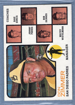 1973 Topps #12 Padres mngr/Coaches  (C) EX-MT  GO669