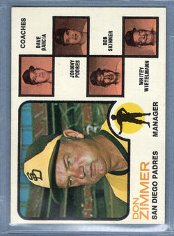 1973 Topps #12 Padres mngr/Coaches  (d) EX-MT  GO669