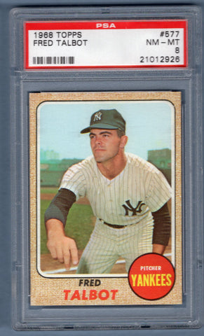 1968 Topps #577 Fred Talbot (21012926) PSA 8