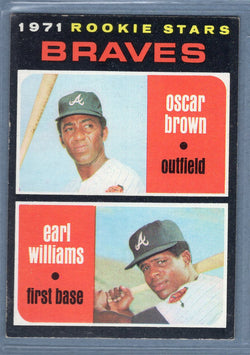 1971 Topps #52 Braves Rookies (Brown/Williams)  EX  GO747