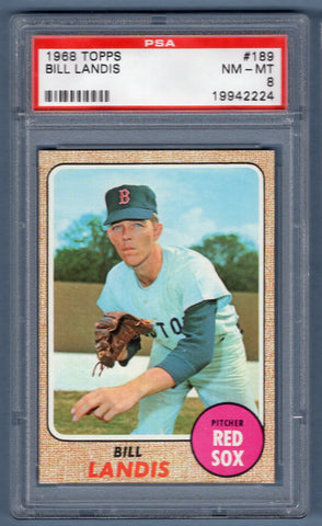 1968 Topps #189 Bill Landis (19942224) PSA 8