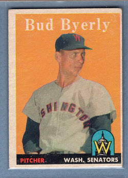 1958 Topps #72 Bud Byerly (b) VG-EX  GO387