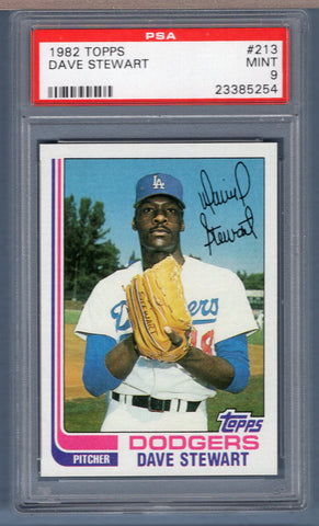 1982 Topps #213 Dave Stewart PSA 9