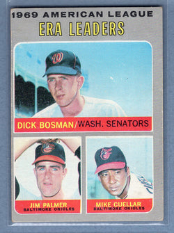 1970 Topps #68 AL ERA Leaders (Palmer)  EX  GO695